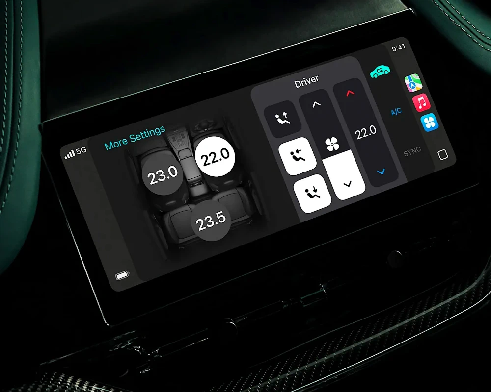 CarPlay Ultra® integrated vehicle controls