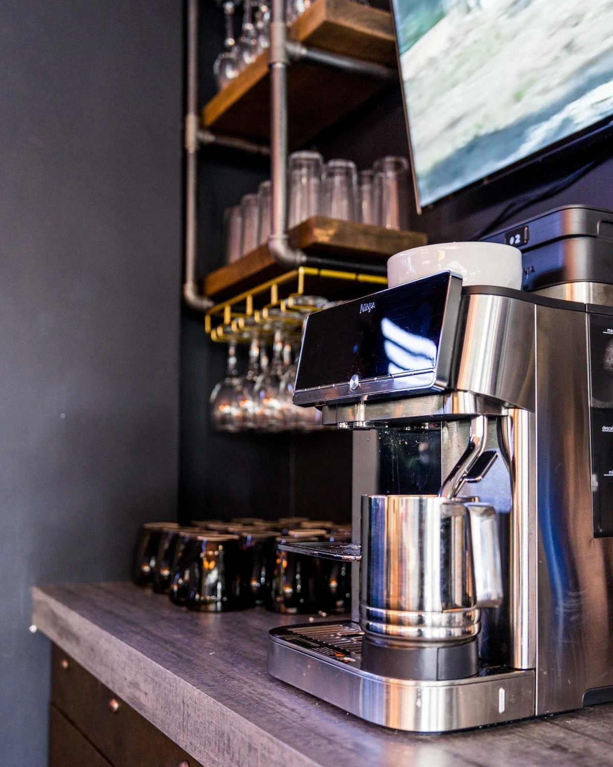 Coffee equipment behind the Grange Birmingham guest bar