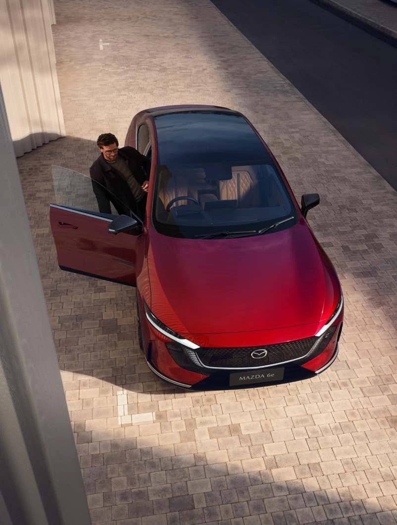 All-new Mazda6e photographed from above in official Mazda UK imagery