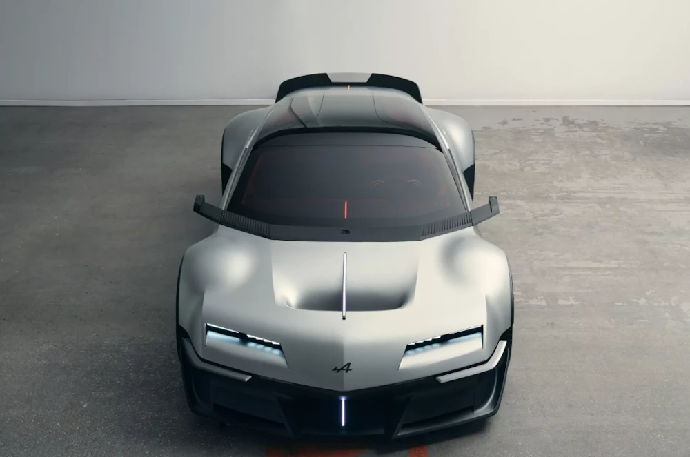 Alpine A310 VISION photographed from above