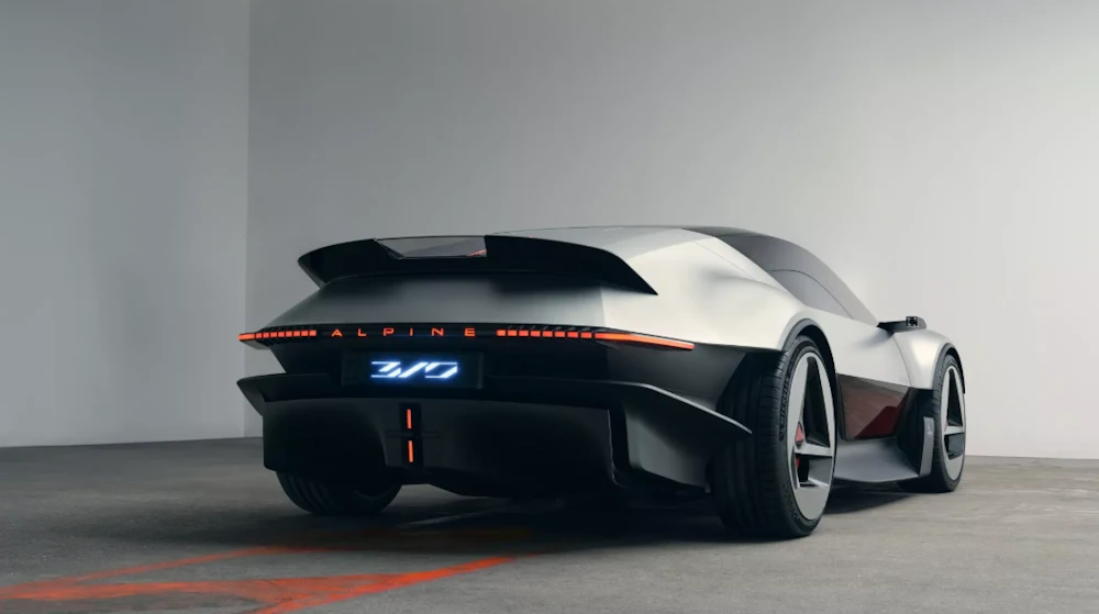 Rear three-quarter view of Alpine A310 VISION