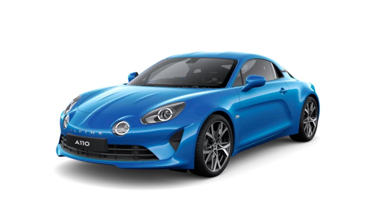 Blue Alpine A110 road car in Grange model imagery