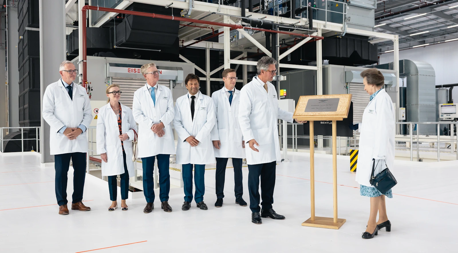 HRH The Princess Royal officially opens Bentley's state-of-the-art Paint Shop