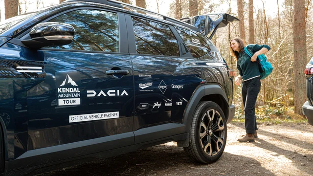 Dacia Bigster pictured for the Kendal Mountain partnership