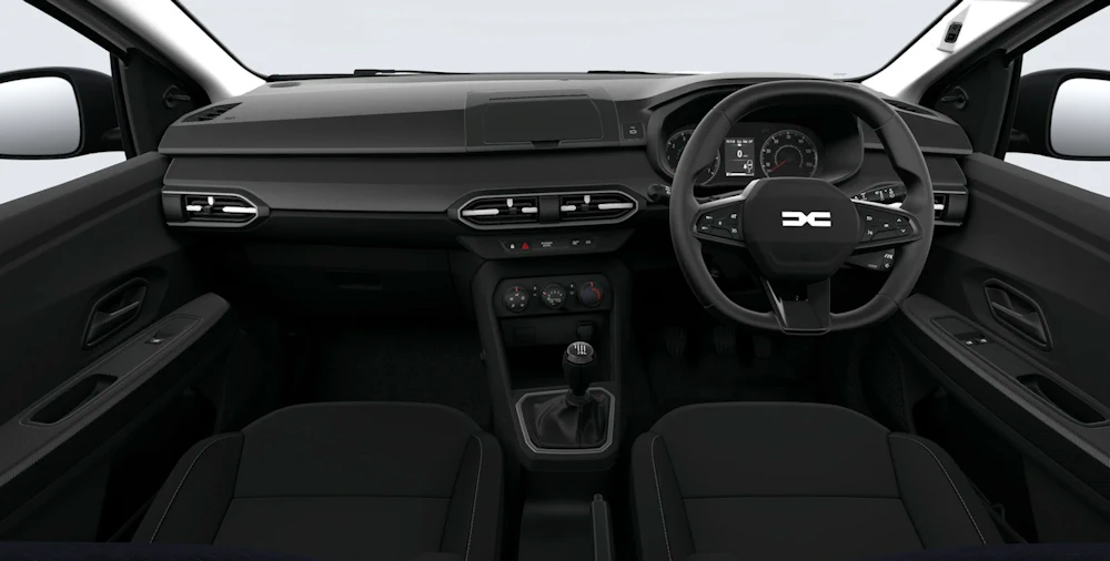 Dashboard and front cabin of the current Dacia Jogger