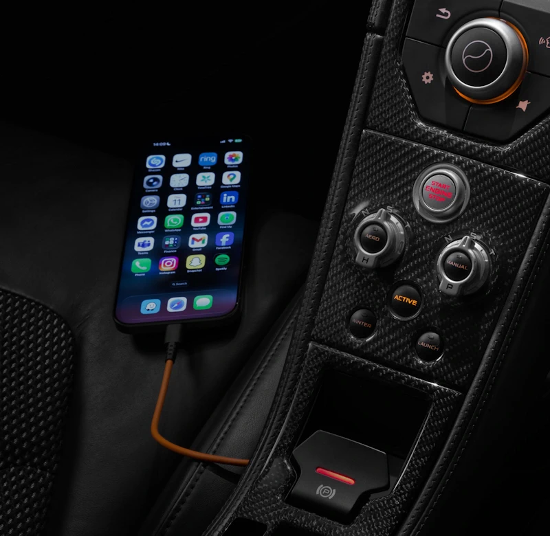 McLaren Apple CarPlay central display