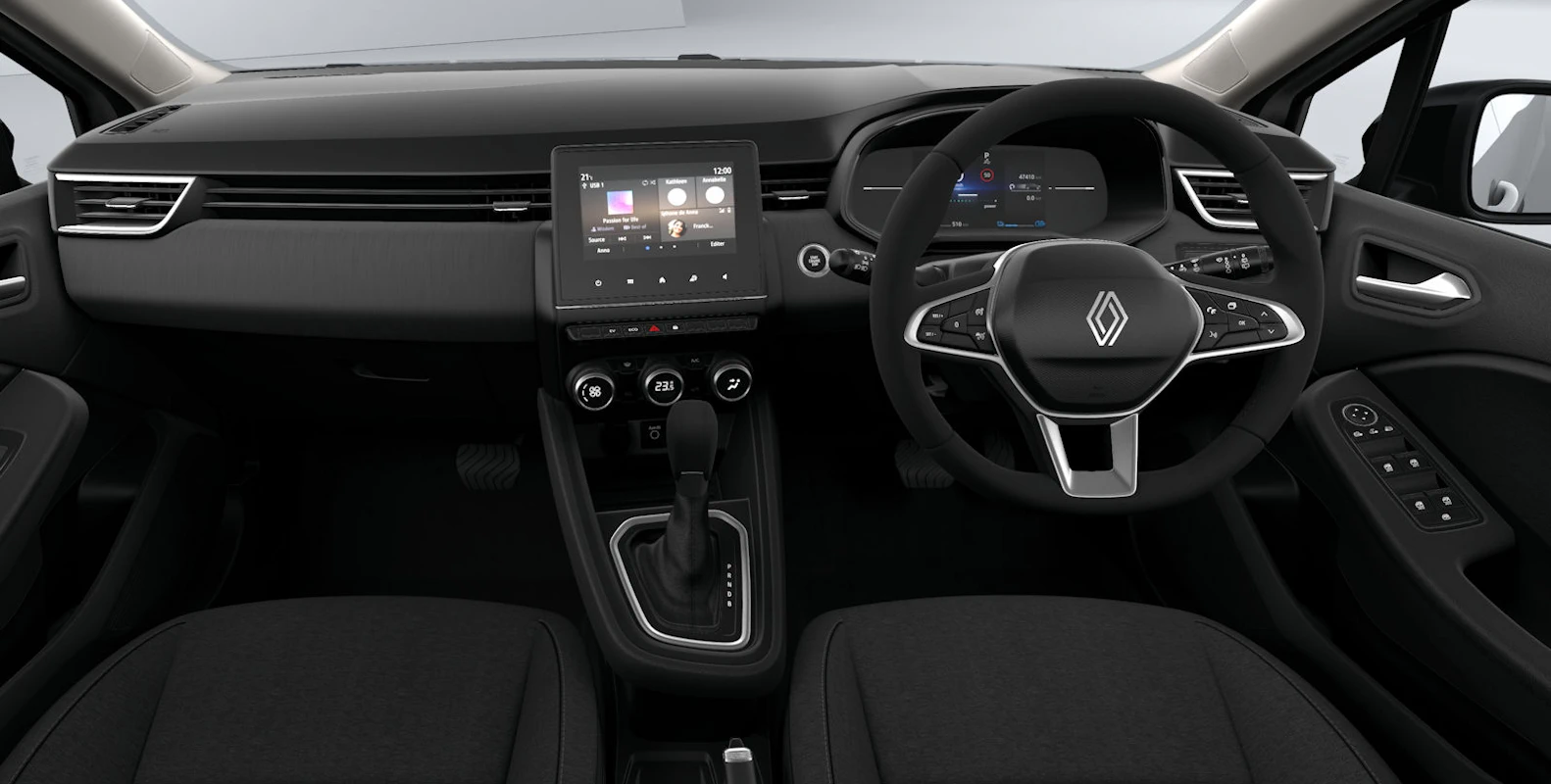 Renault Clio cabin and centre touchscreen