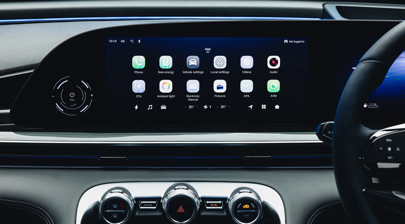 OMODA 9 central infotainment display