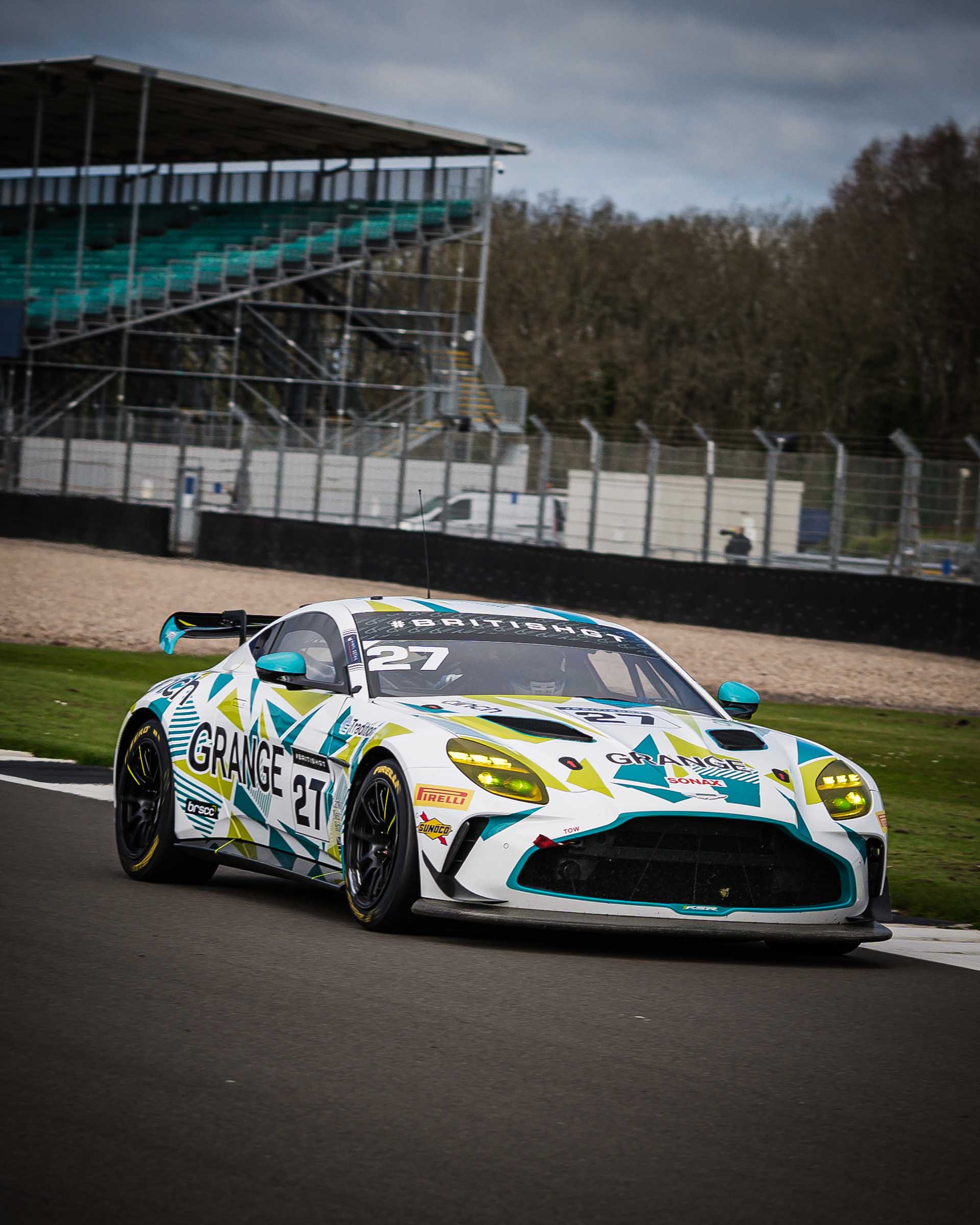 Aston Martin Vantage on track at Silverstone