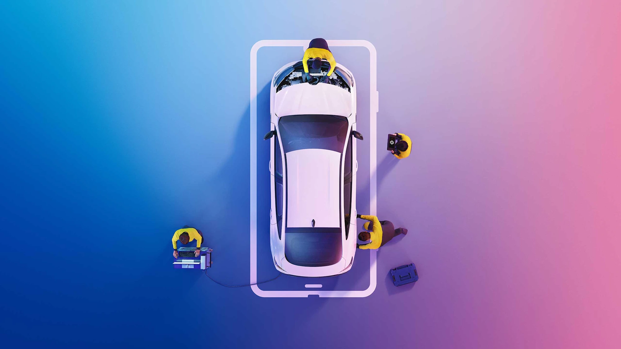 Renault car at an approved service centre