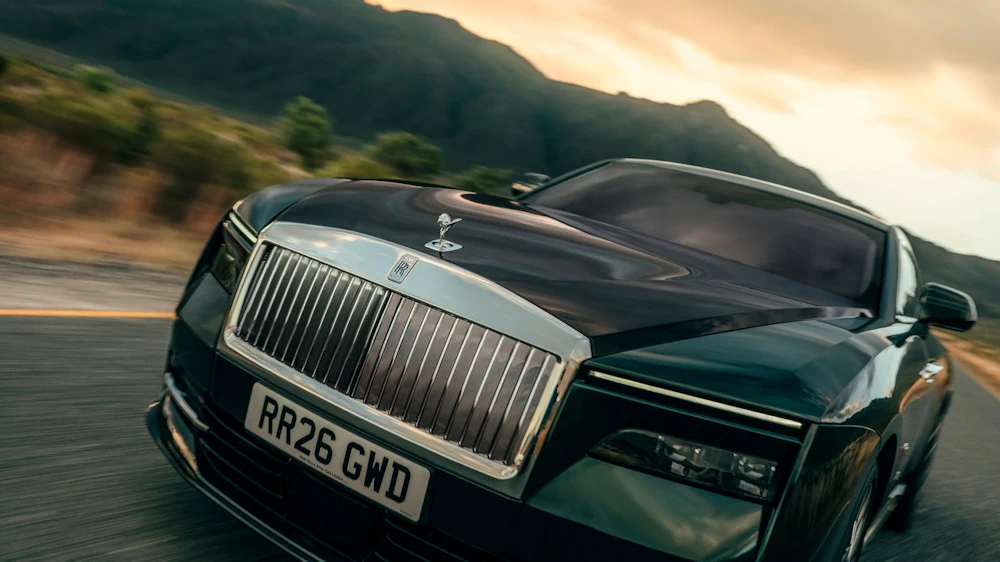 Front exterior detail of a Rolls-Royce Spectre Series II