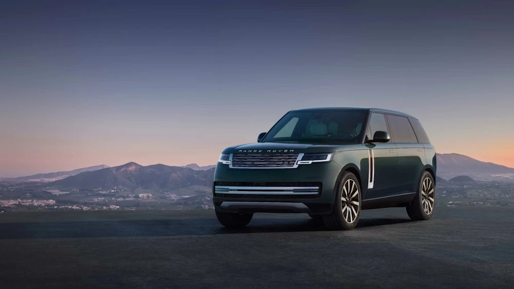 Range Rover Electric in official front three-quarter exterior photography