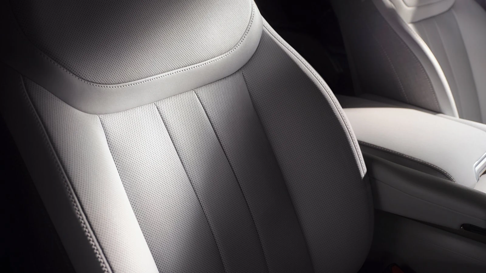 Range Rover Electric front seat detail in manufacturer photography