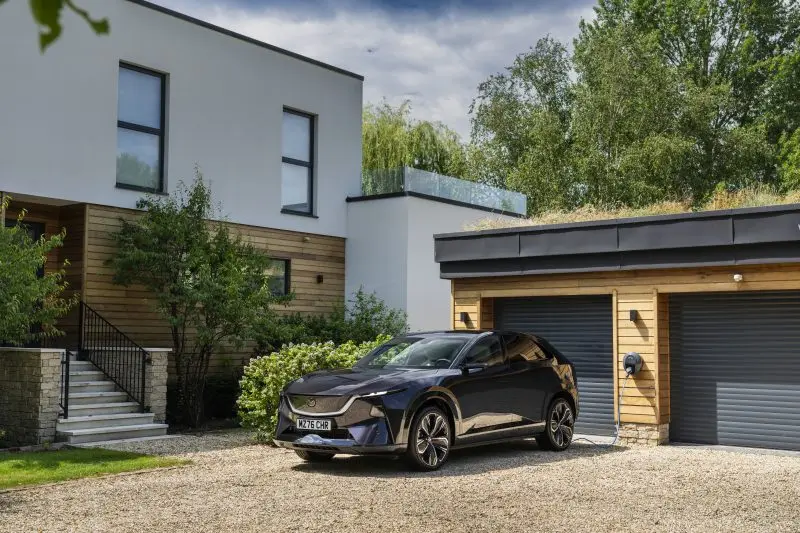 Mazda CX-6e electric SUV exterior profile