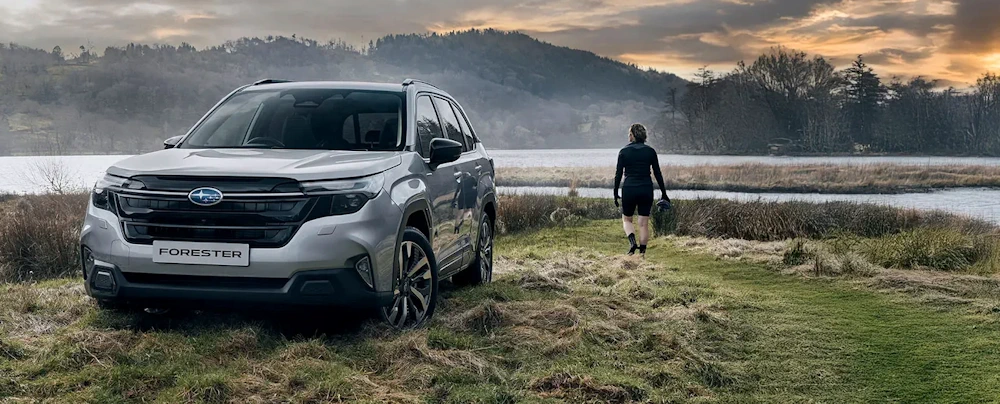 Subaru Forester SUV photographed outdoors beside the coast